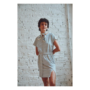 Emile et Ida - Vestido de rayas Bénédicte Algodón orgánico | Azul