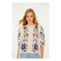 Farm Rio - Blusa Renata con diseño floral | Arena