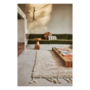 HKliving - Alfombra de lana ilimitada | Crema