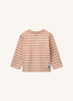 Liewood - Tyler Camiseta de Algodón Orgánico a Rayas | Rosa Pálido