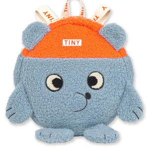 Tinycottons - Mochila con forma de osito de peluche azul