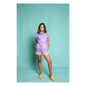 Favorite People - Shorts a rayas Ricotta | Morado