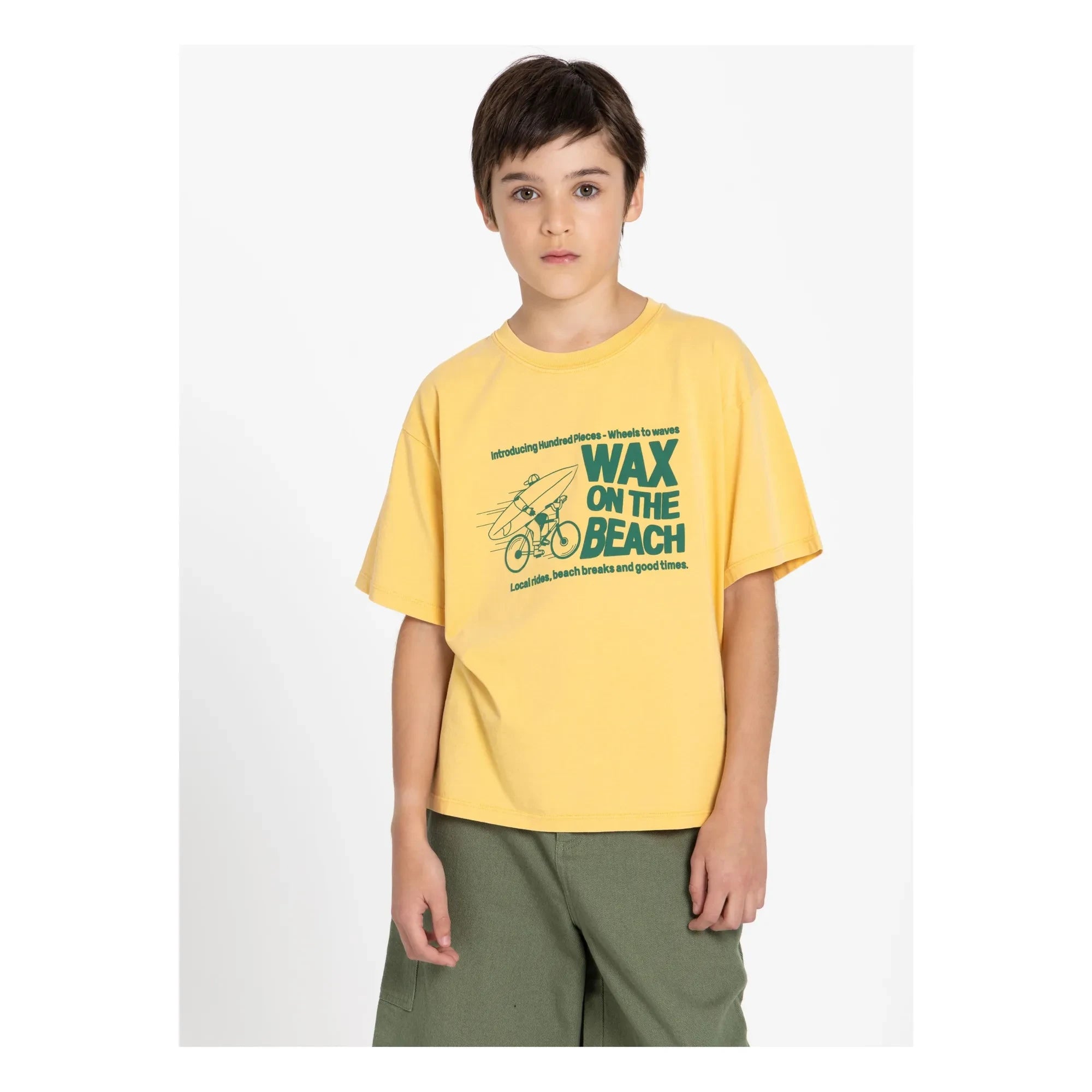 Hundred Pieces - Camiseta de algodón orgánico Finn | Mostaza