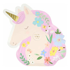 Meri Meri - Platos de unicornio Large Meadow - Juego de 8