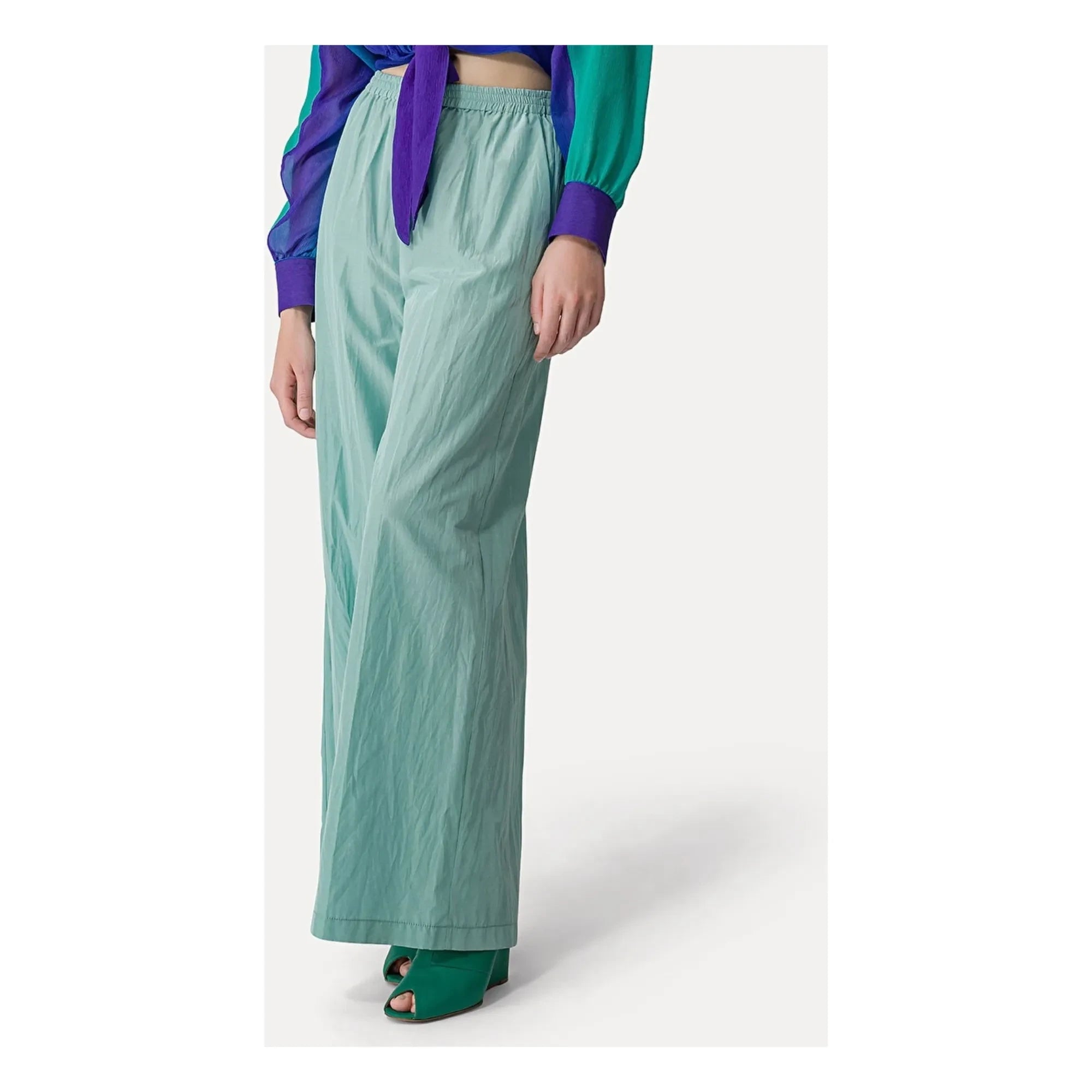 Forte Forte - Pantalones palazzo de tafetán | Aqua
