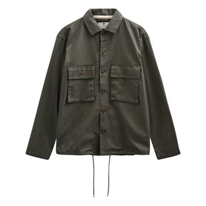 Anerkjendt - Camisa de lino Akotto | Verde Oscuro