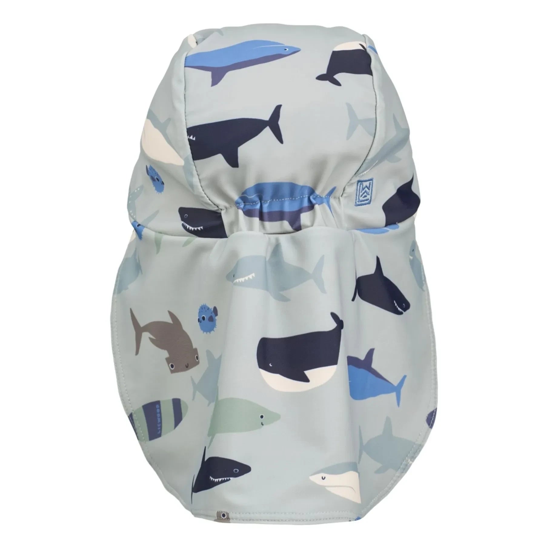 Liewood - Sombrero de protección UV Cecilia Sharks | Azul grisáceo