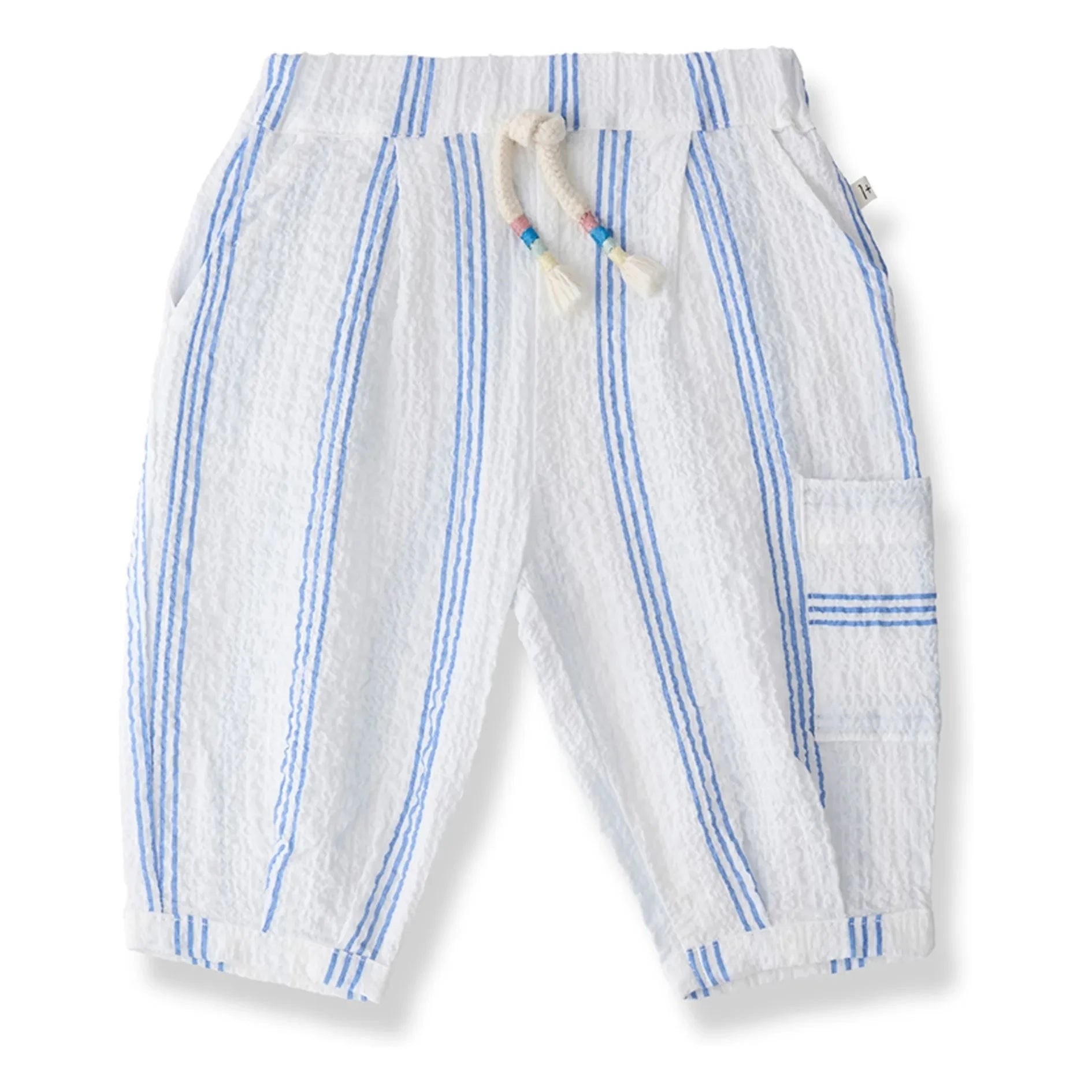 1+ en la familia - Pantalones de rayas Capras | Azul claro