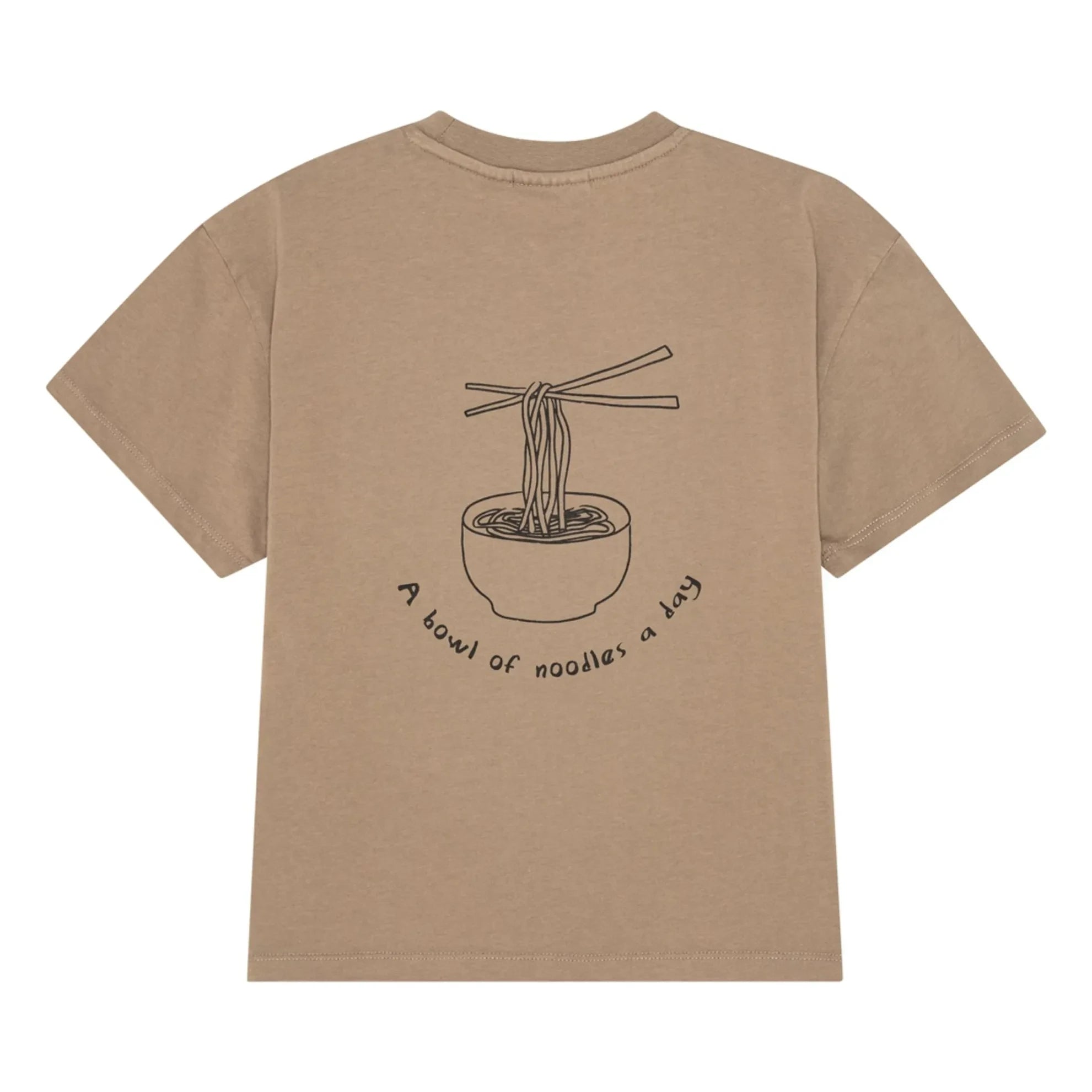 brunobruno nation - Nanna Nouilles Camiseta de Algodón Orgánico | Marrón
