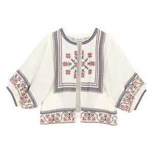 M.A.B.E. - Chaqueta bordada Calista Pamuk | Crudo