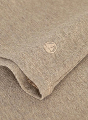 Petit Bateau - Suéter de cuello cisne | Beige jaspeado
