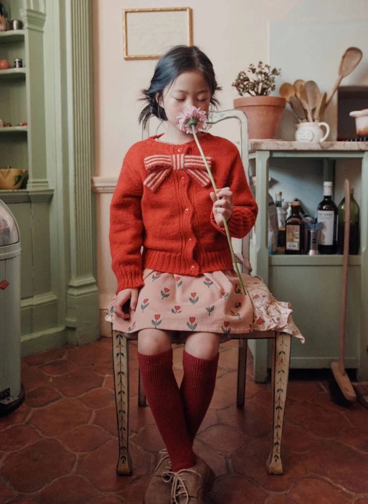 Emile et Ida - Cárdigan de mohair con nudos | Rojo
