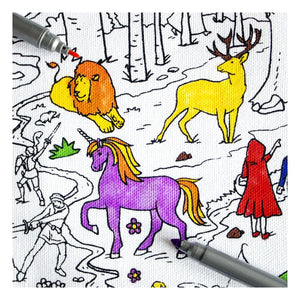 EatSleepDoodle - Mantel Individual para Colorear Cuento de Hadas