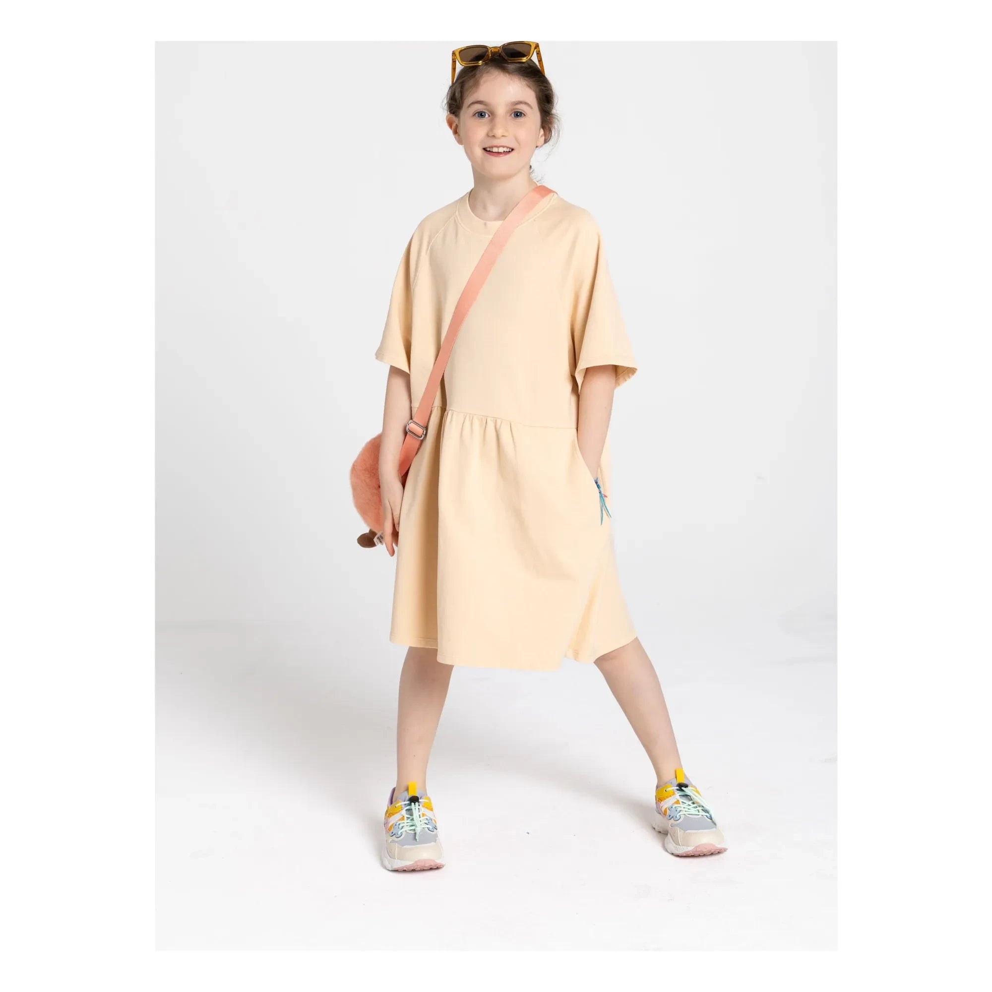 Smallable Kid - Vestido sudadera Mina Algodón orgánico | Amarillo pálido