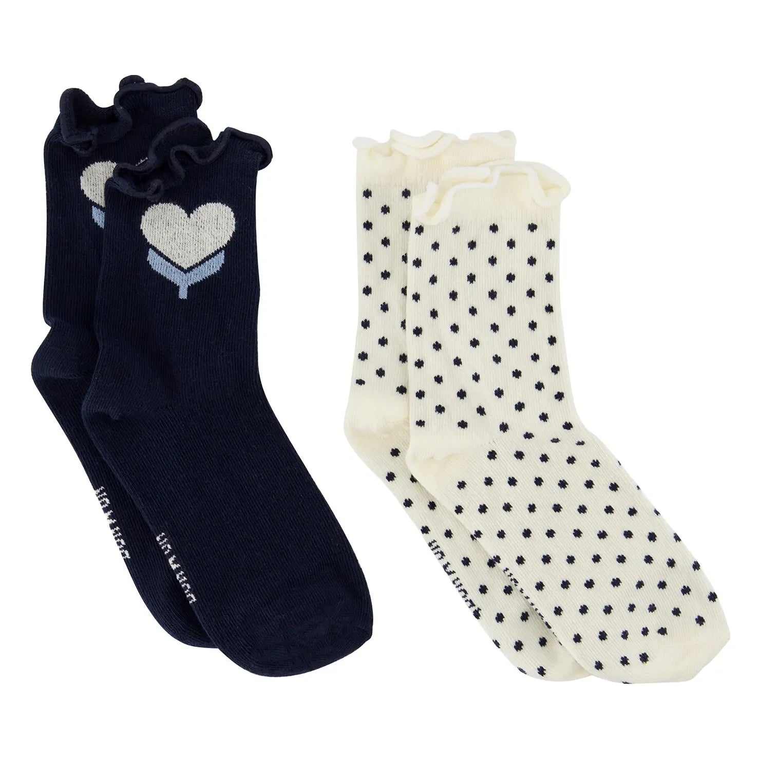 Bonton - Calcetines de Corazones | Azul Marino