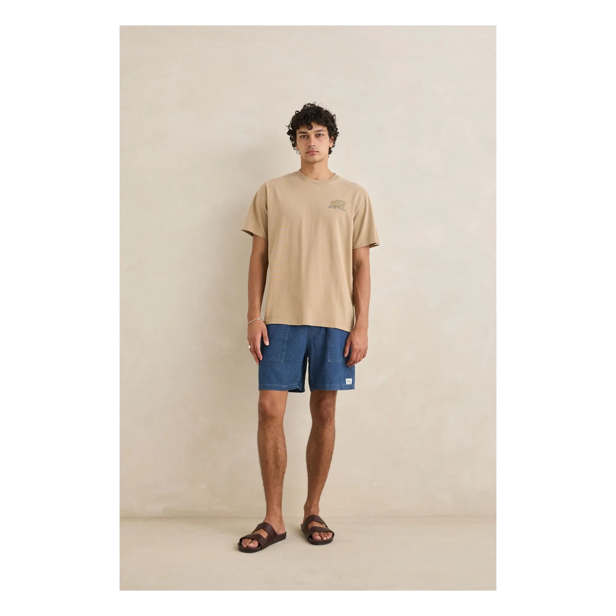 Rhythm - Camiseta Vintage Botanik | Beige Oscuro