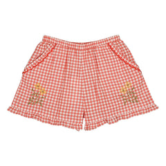 Hola Simone - Pantalones cortos Dina Vichy | Rojo