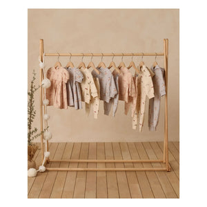 Quincy Mae - Vestido Darla de algodón orgánico con nudos | Coral