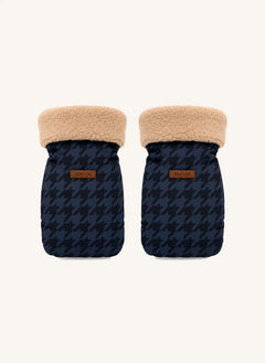 Töastie - Guantes de cochecito con diseño de pata de gallo reciclados | Azul marino