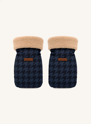 Töastie - Guantes de cochecito con diseño de pata de gallo reciclados | Azul marino
