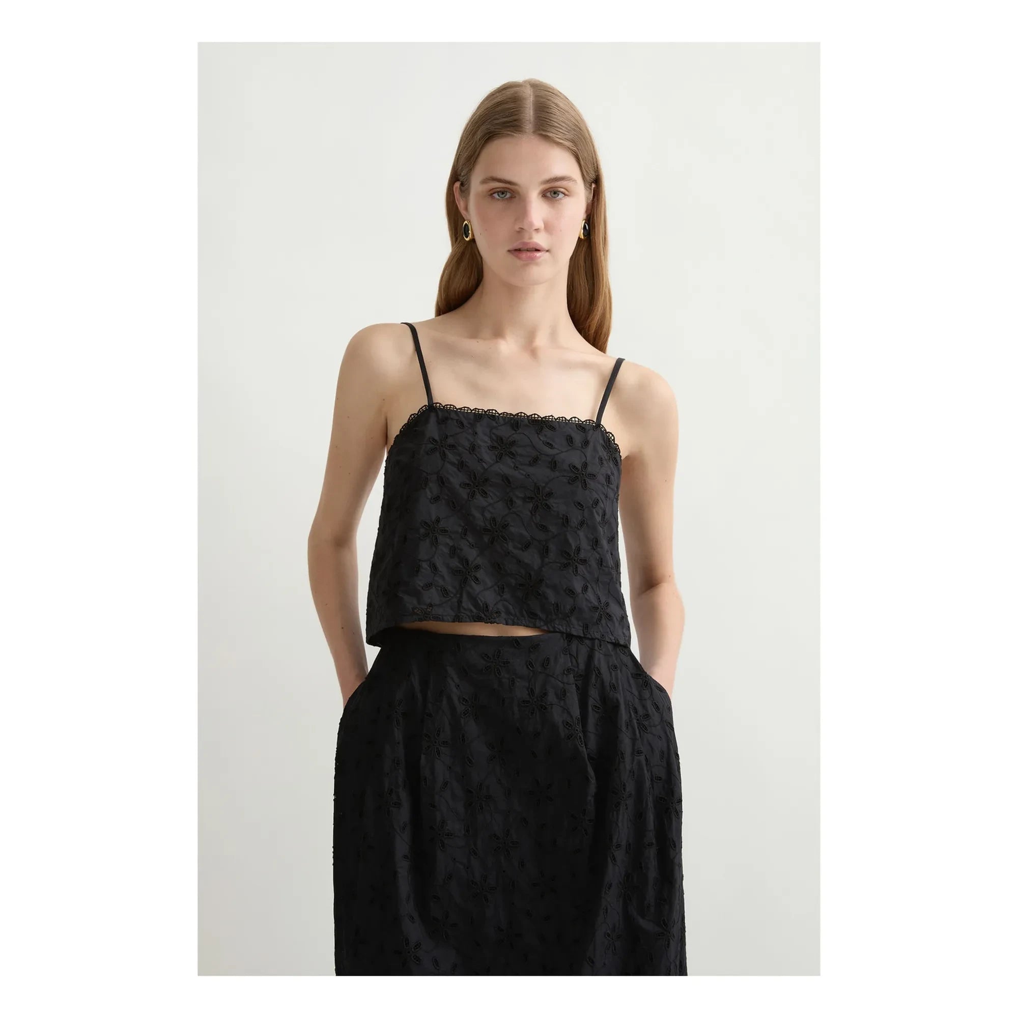 Posse - Top corto Salma | Negro