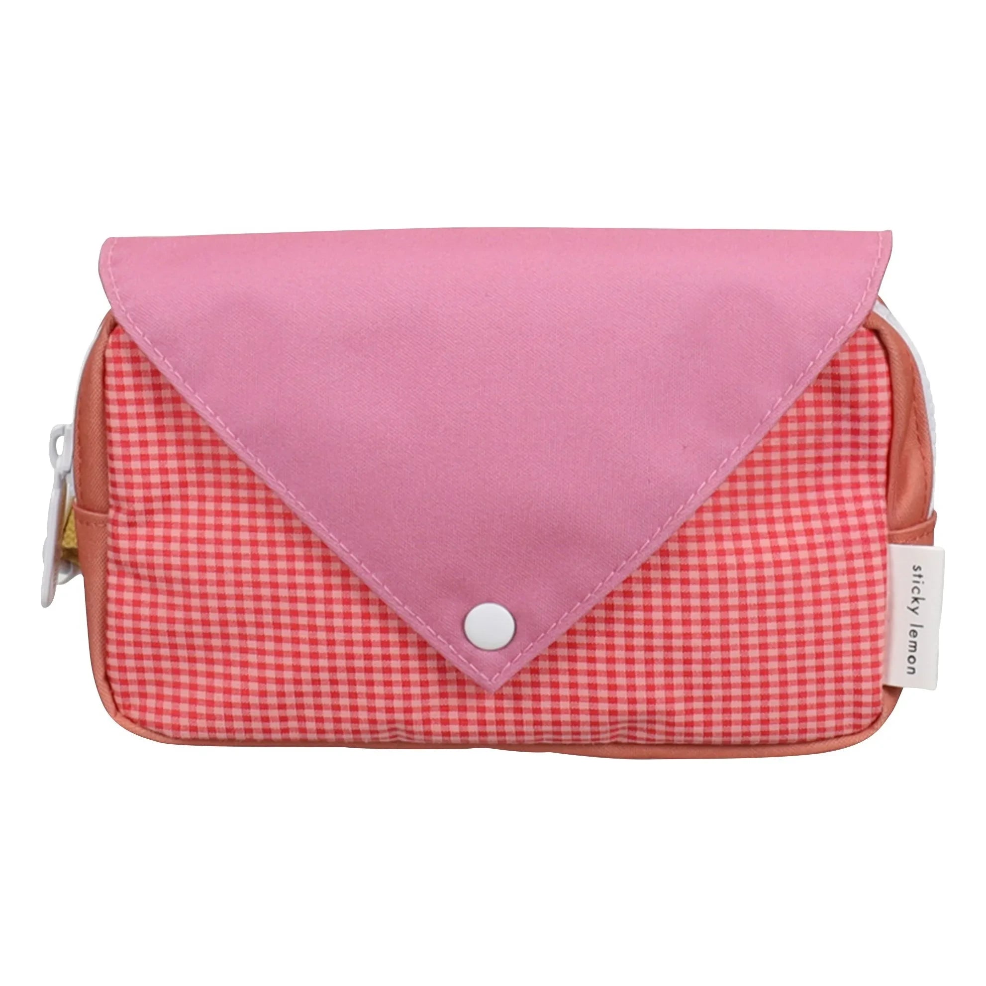 Sticky Lemon - Riñonera Checkerboard Banana Bag pequeña | Rosa empolvado
