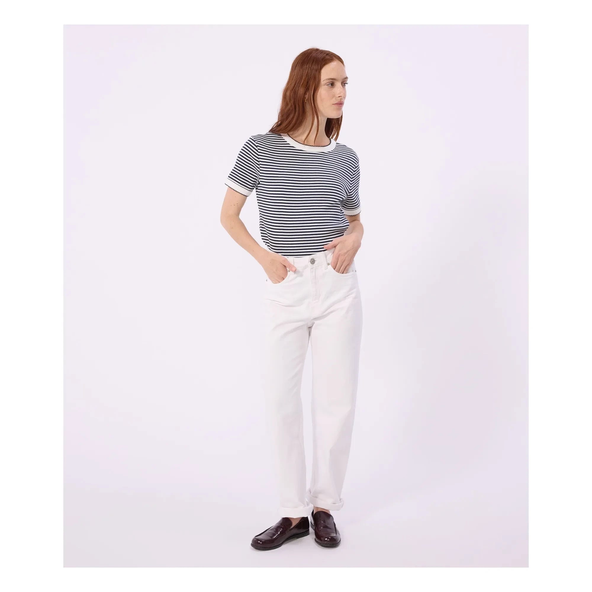 Petit Bateau - Camiseta icónica de rayas | Azul marino