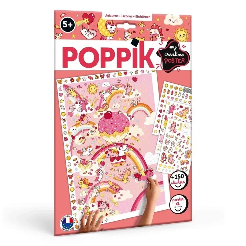 Poppik - Pegatinas de póster de unicornio de colores | Multicolor