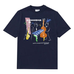 Edmmond Studios - Camiseta Cassette de Algodón | Azul Marino