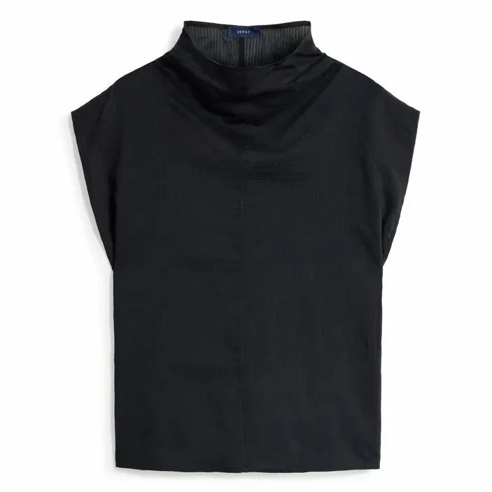 Soeur - Izumi blusa de algodón orgánico y seda | Negro