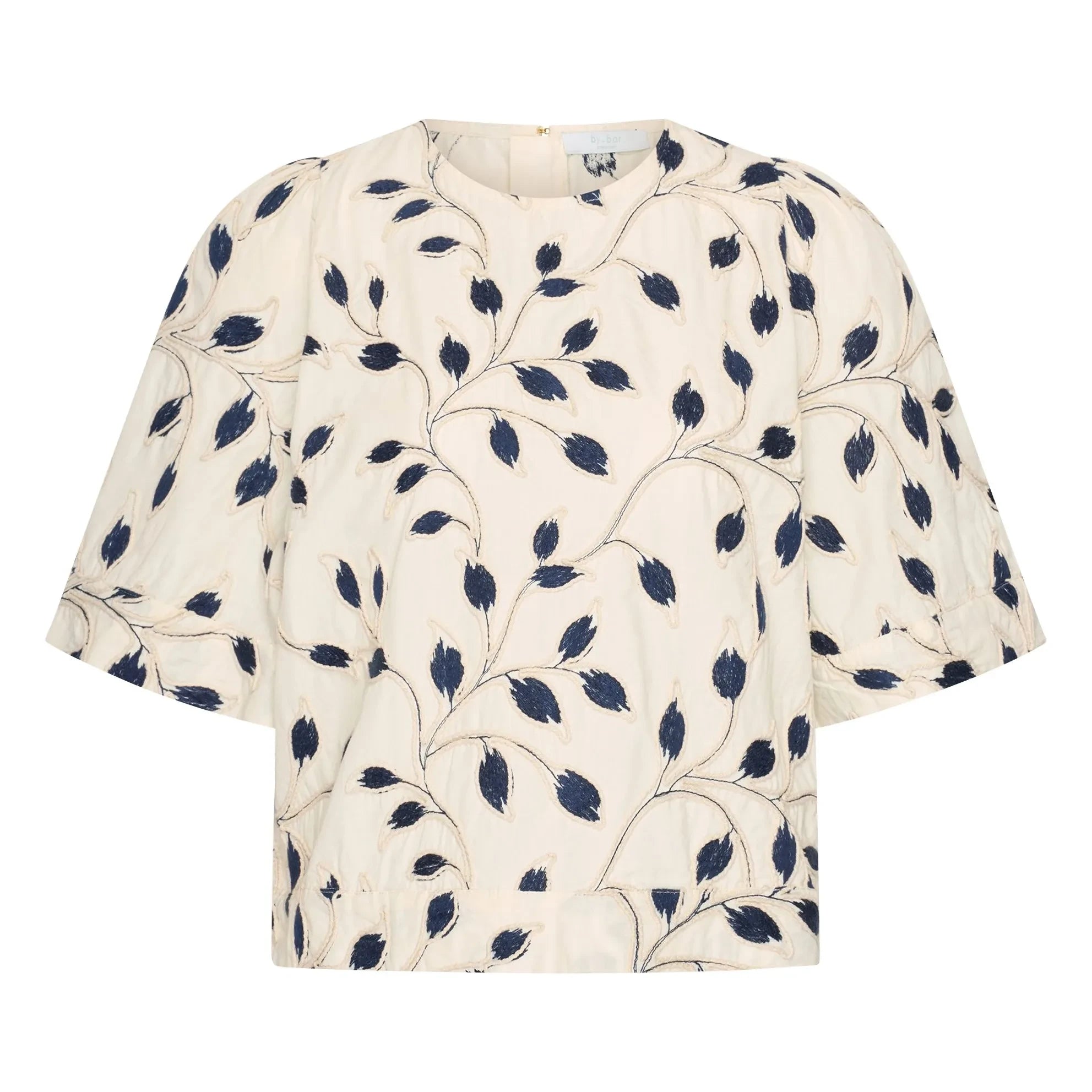By Bar - Blusa Botánica de Algodón Olivia | Azul noche