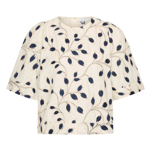 By Bar - Blusa Botánica de Algodón Olivia | Azul noche