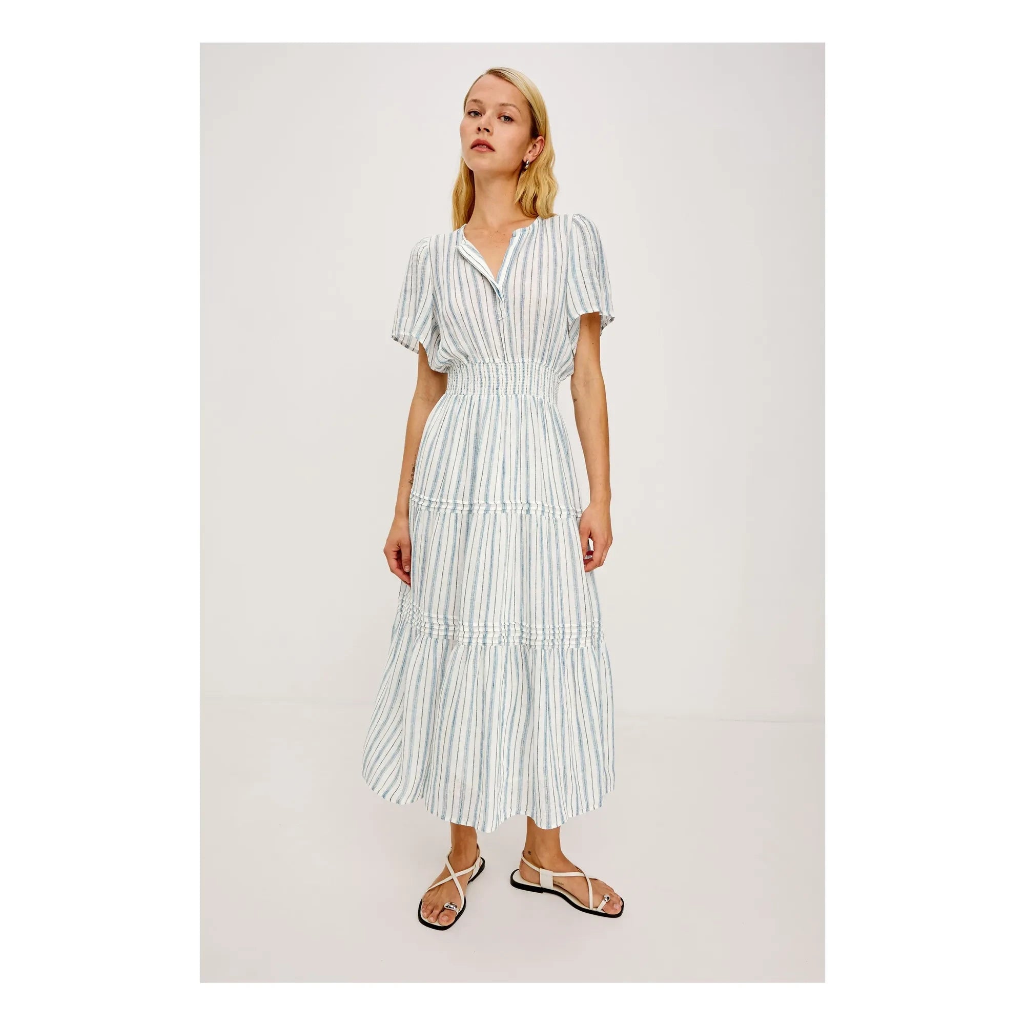 Rails - Vestido a rayas Cannes | Azul claro