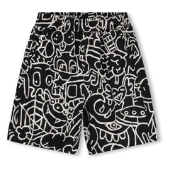 Molo - Shorts de algodón orgánico Avart Doodles | Negro