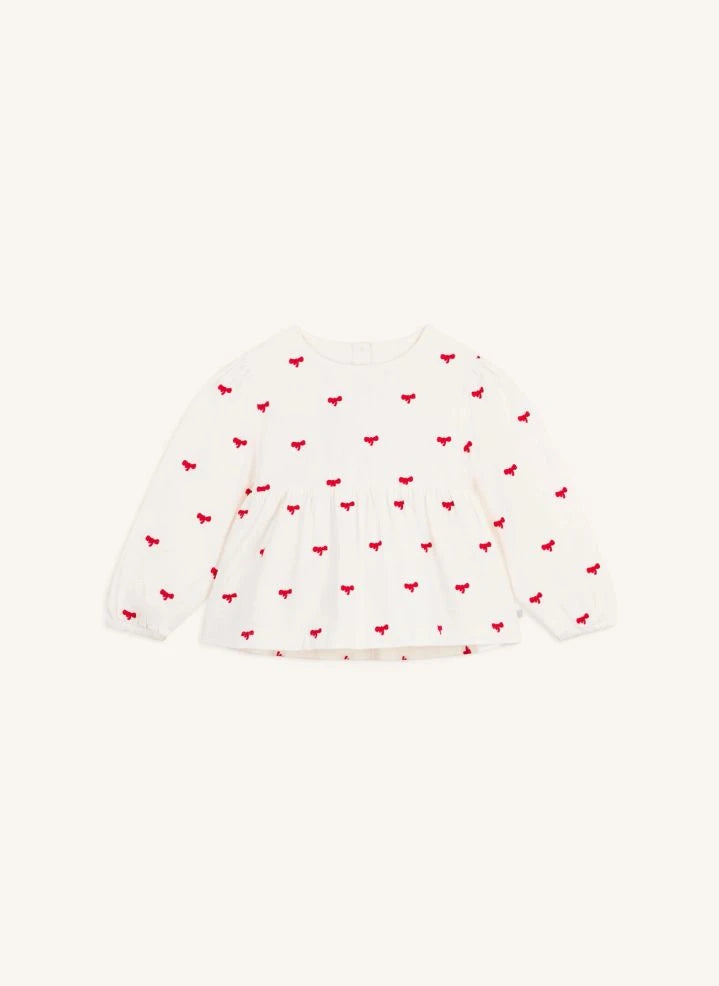 Petit Bateau - Blusa Anudada de Algodón Orgánico | Crudo