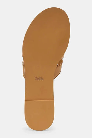 Coach sandalias de cuero para mujer con punta abierta Lena Leather Slide Sandal