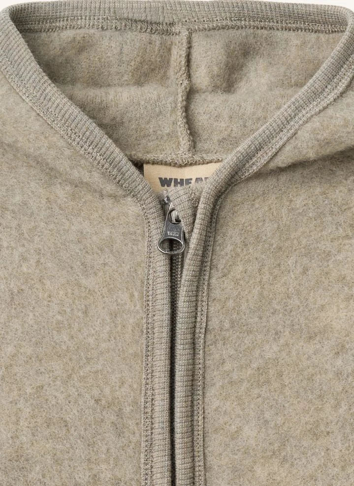 Wheat - Mono de una pieza Ata con cremallera de lana merino | Verde