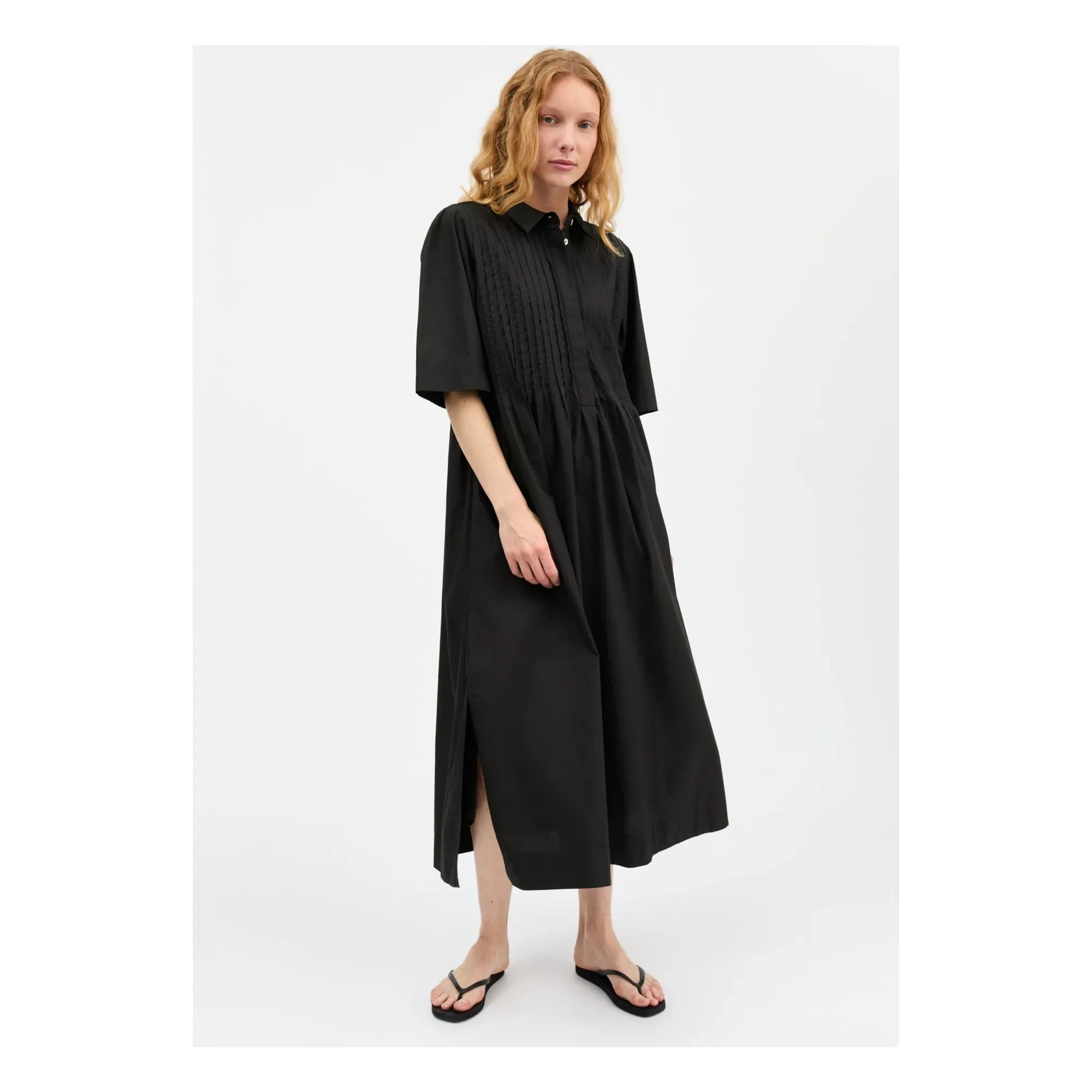 Skall Studio - Vestido de algodón Dot | Negro