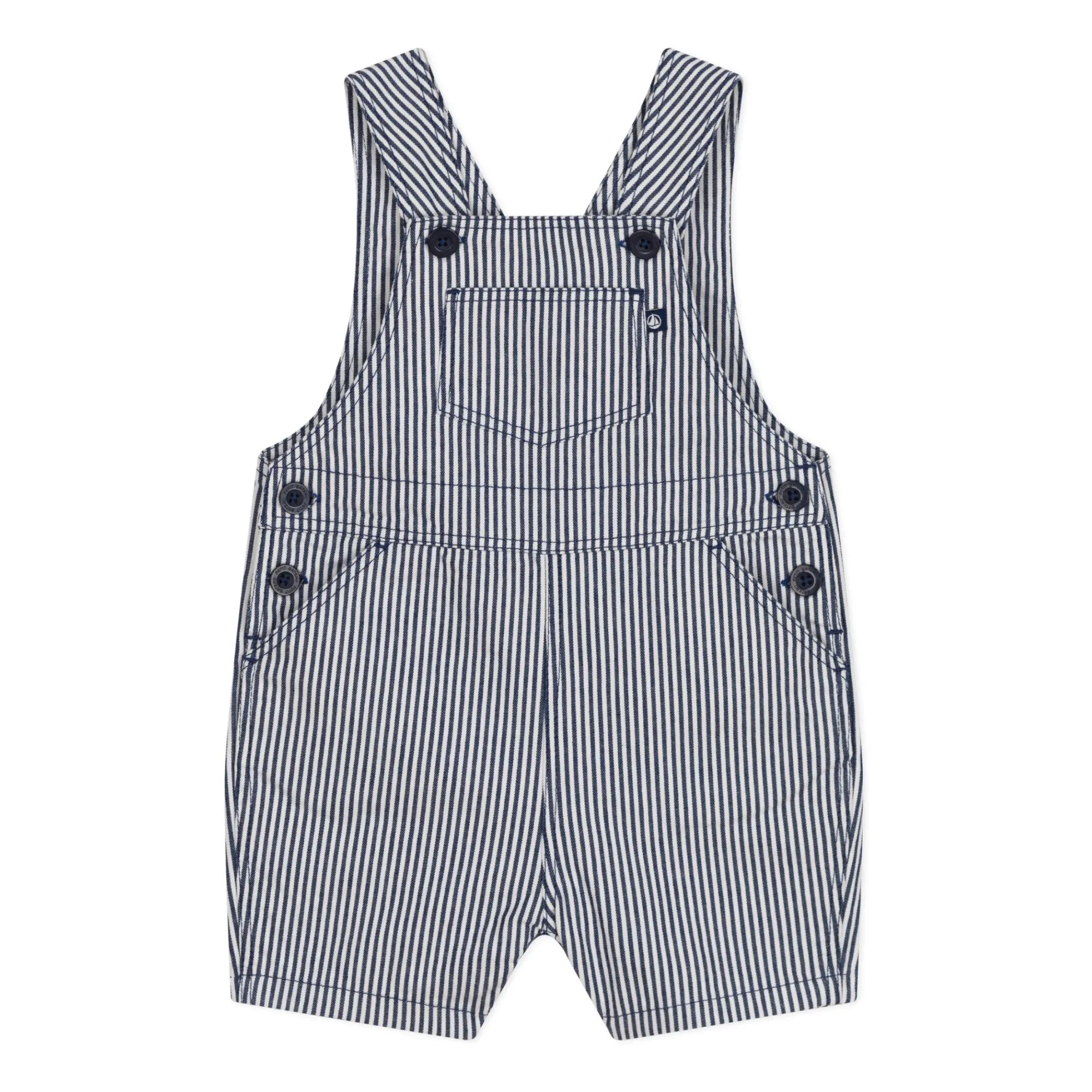 Petit Bateau - Peto Mini Rayas | Azul Marino