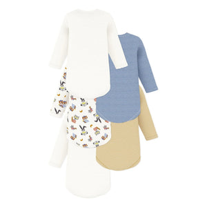 Petit Bateau - 5'li Organik Pamuk Hayvan Body Seti | Beyaz