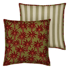 Funda de almohada reversible Palais - Laura x Jackie | Aceituna