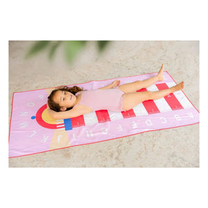 Quut - Toalla de playa de microfibra Phare Cœurs | Rosa