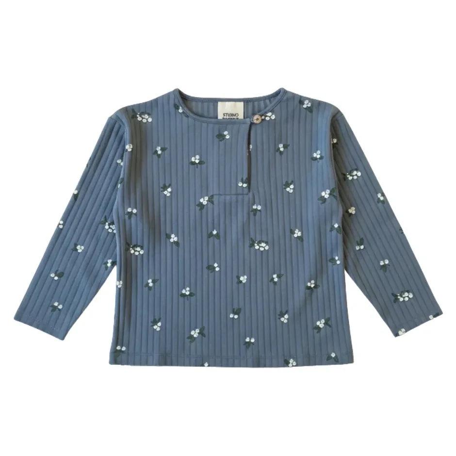 Studio Bohème - Orso Gui Camiseta de algodón orgánico | gris azul