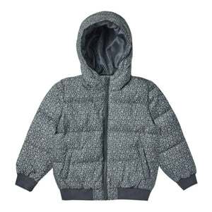 Rylee + Cru - Chaqueta Acolchada Recortada con Estampado Floral | Gris