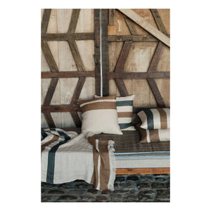 Libeco - Funda de almohada a rayas Railway | Crudo