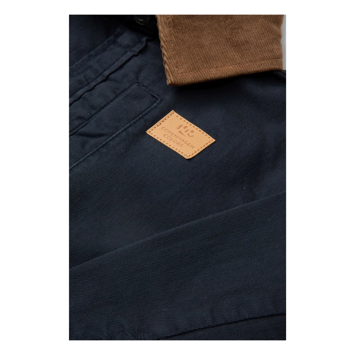 Copenhagen Colors - Chaqueta de terciopelo de sarga con cuello de algodón orgánico | Azul marino