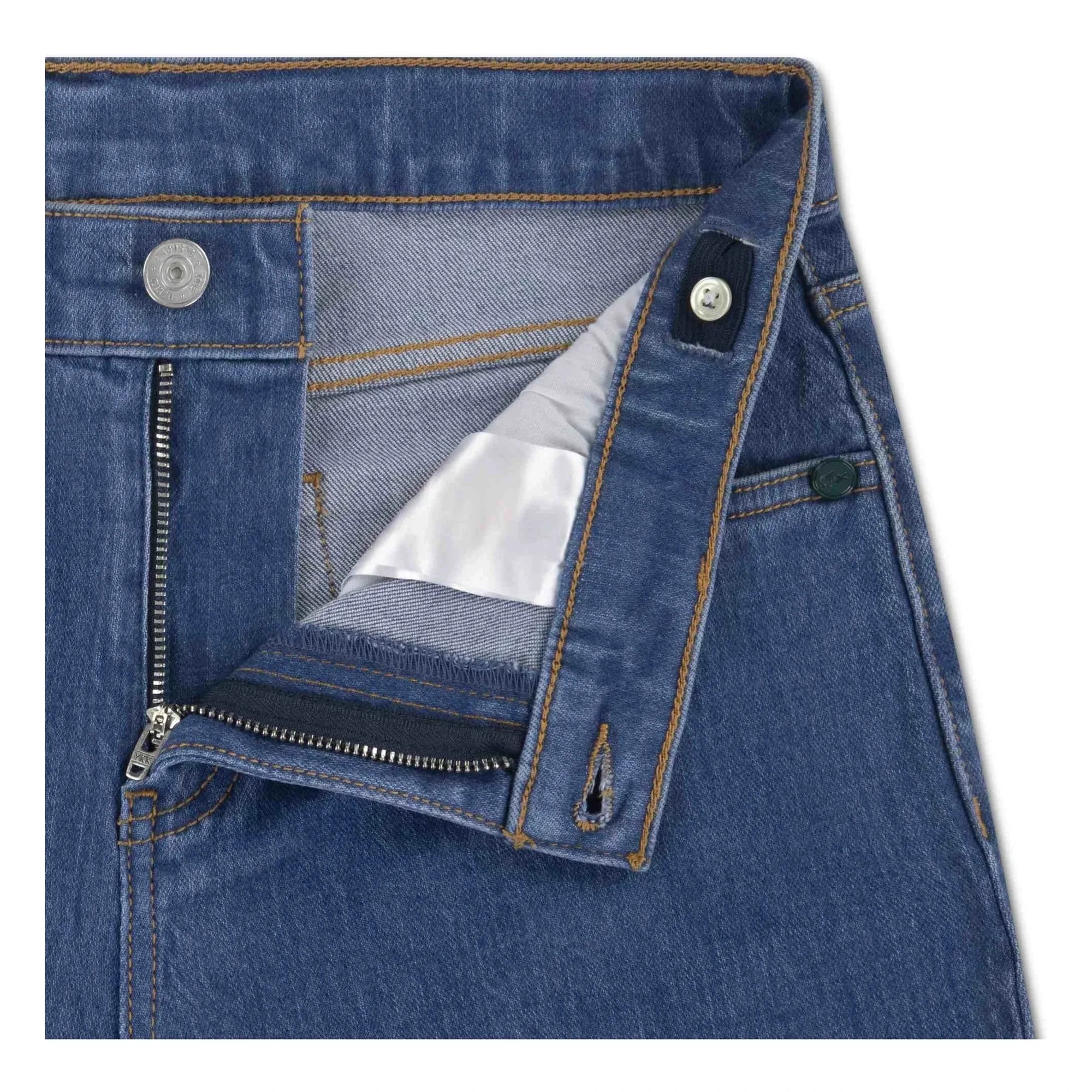 Lacoste - Shorts Vaqueros con Logo Bordado | Azul Claro