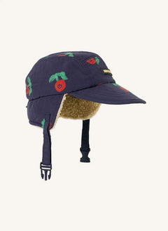 Bobo Choses - Flowered Sherpa Gorro Fibras recicladas | Azul marino