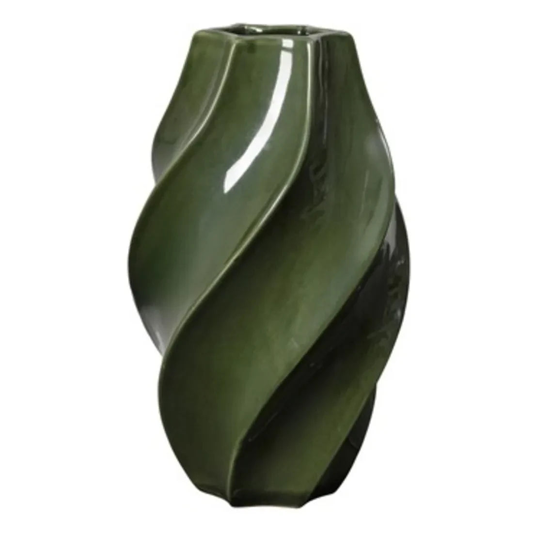 Broste Copenhagen - Jarrón de cerámica de gres Odette | Verde