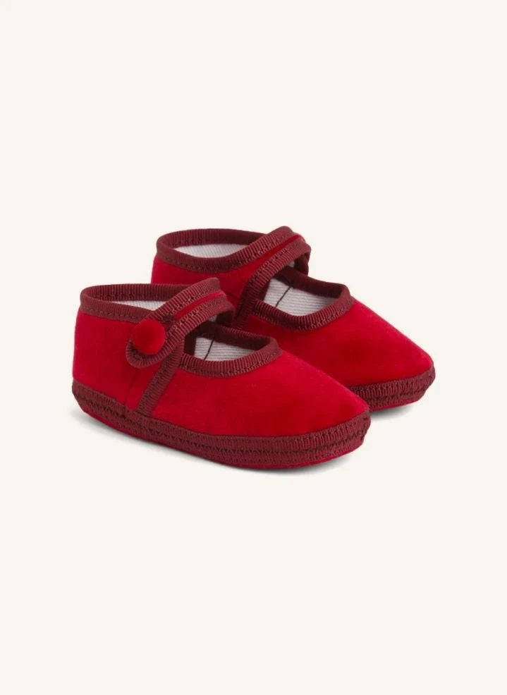 Folkloore - Zapatillas de terciopelo | Rojo